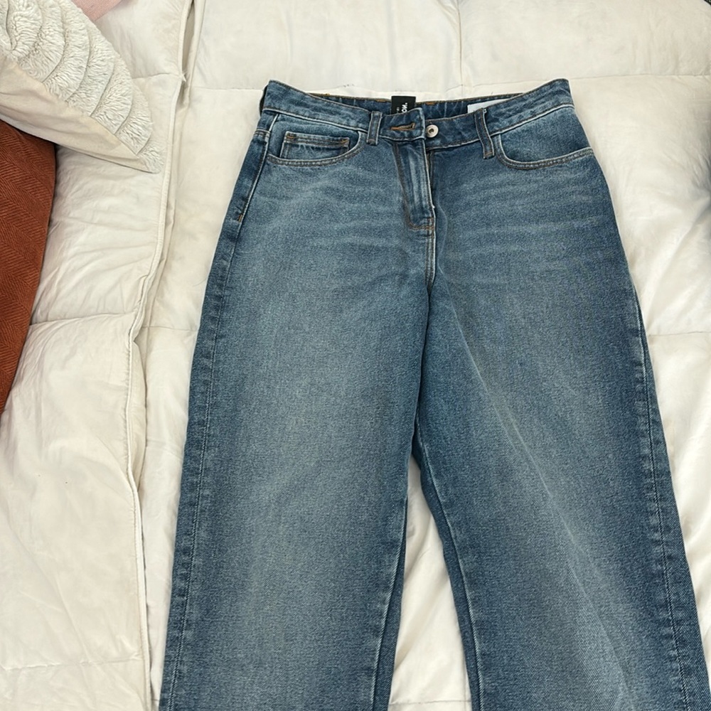 Denim straight leg jeans